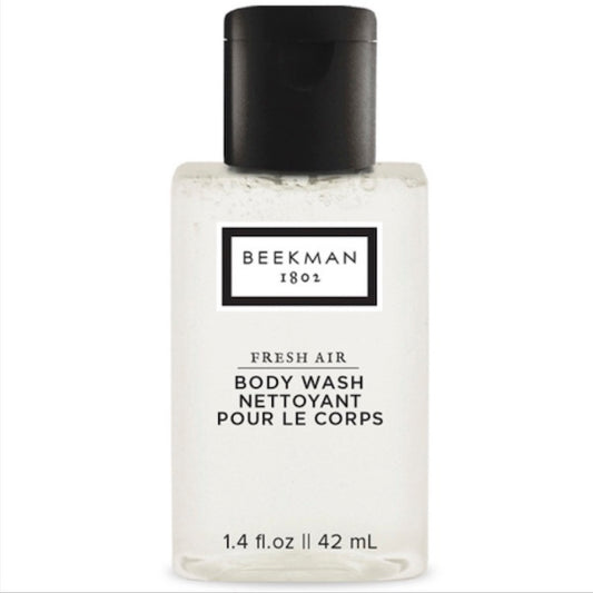 Hotel Size Beekman 1802 Fresh Air Body Wash 1.4 oz bottle Guest Amenities | GuestOutfitters.com