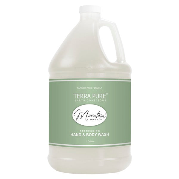 Mountain Breeze Hand & Body Wash, Gallons Vacation Rental Soap Dispenser Refill Supplies | GuestOutfitters.com