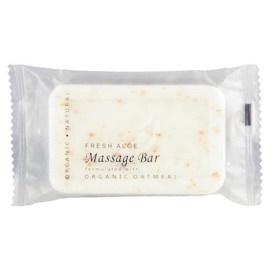 Terra Botanics Aloe and Oatmeal Massage Bar, 1.75oz. Hotel Size Spa Soap | GuestOutfitters.com