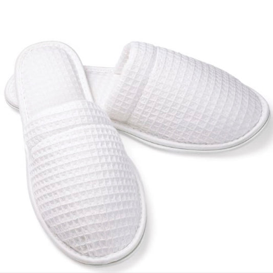 Boca Terry Luxury Waffle Travel Slippers  with rubber soles for Hotels and Vacation Rentals | GuestOutfitters.com