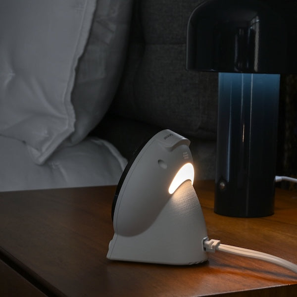 Vacation Rental Mini Alarm Clock with USB-C Charging Ports, White Noise and Night Light | Guest Outfitters.com
