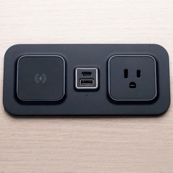 Flush Mount Power Units with Outlets, USB Ports, Qi Wireless Charger –