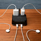 Hotel Tabletop Qi Wireless Power Cube with 2 Power Outlets and 2 USB-C Ports | GuestOutfitters.com