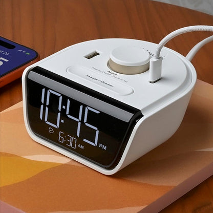 Nightstand Alarm Clock with USB Charging for Vacation Rentals | GuestOufitters.com