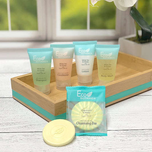 Eco Botanics Vacation Rental Bath Toiletry Supply Bundles | GuestOutfitters.com