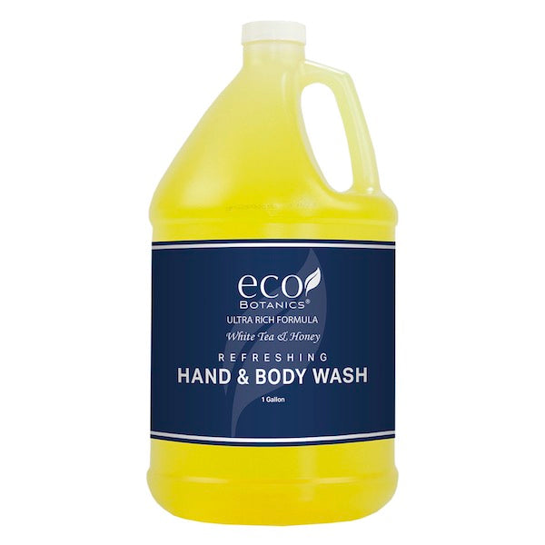 Eco Botanics White Tea & Honey Body Wash Gallon Vacation Rental Supplies | GuestOutfitters.com