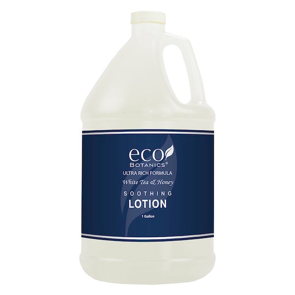 Eco Botanics White Tea Hotel Body Lotion Toiletries by the Gallon | GuestOutfitters.com