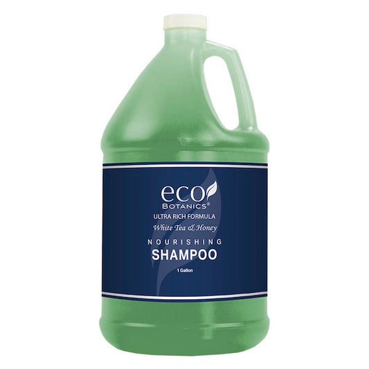 Eco Botanics White Tea & Honey Shampoo Gallon Vacation Rental Supplies | GuestOutfitters.com