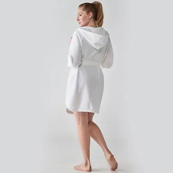 "Rachel" A Luxurious Velour Hooded Bathrobe by Designer Heidi Wiesel | GuestOutfitters.com