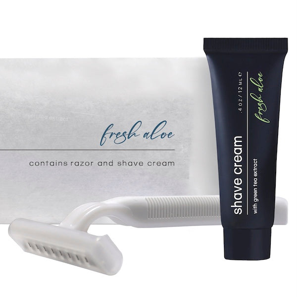 Shaving Kits for Guests – Razor & Shaving Cream, Individually