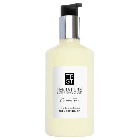 Refillable Pump Bottles of Terra Pure Green Tea Conditioner | GuestOutfitters.com