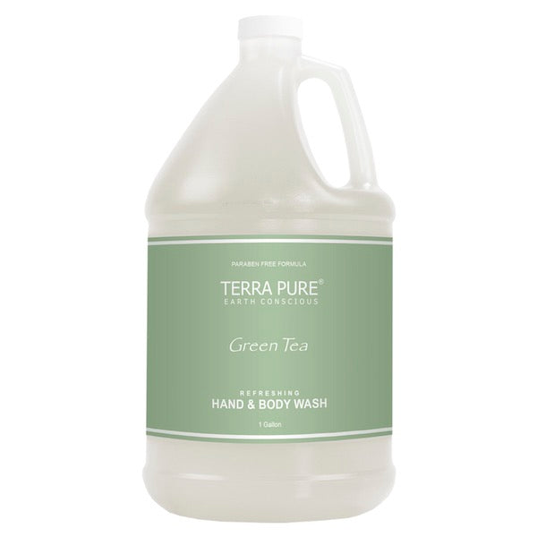 Terra Pure Green Tea Gallon Hand and Body Wash for Dispenser Refills at Vacation Rentals | GuestOutfitters.com