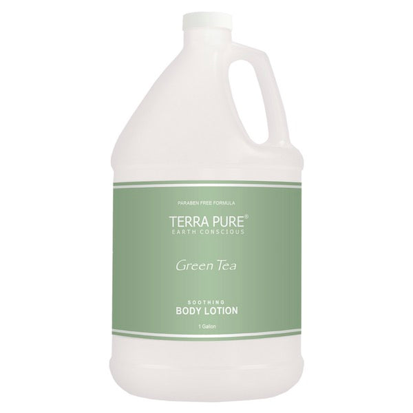 Terra Pure Green Tea Body Lotion in Gallons for Airbnb VRBO B&B Soap Dispenser Refills | GuestOutfitters.com