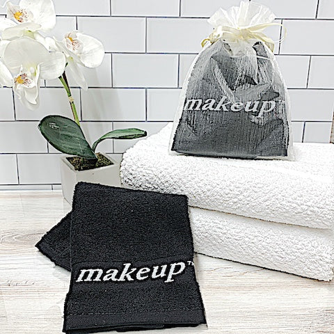 Luxurious Turkish Black Cotton Washcloths for Makeup Removal