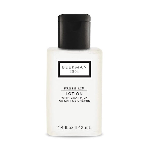 Hotel Size Beekman 1802 Fresh Air Lotion 1.4oz bottle for Vacation Rentals | GuestOutfitters.com