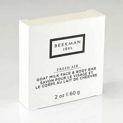 Hotel Size Beekman 1802 Fresh Air 2 oz. Goat Milk Face and Body Bar Soap | GuestOutfitters.com