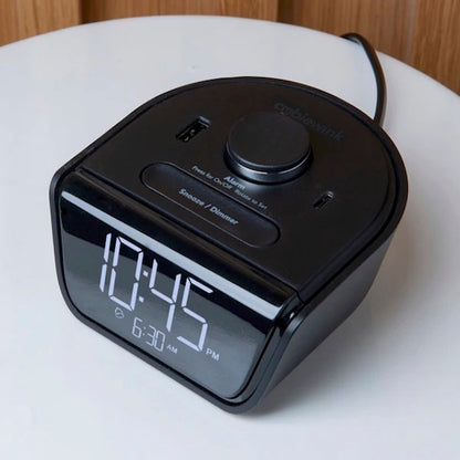 Simple Digital Alarm Clock with USB Charging for Vacation Rentals | GuestOufitters.com