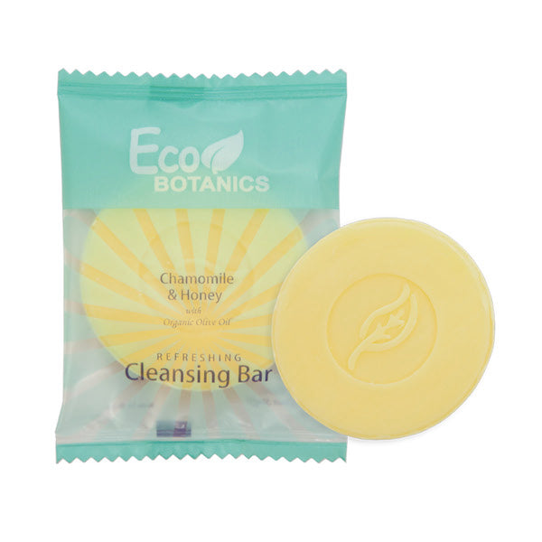 Hotel Sized Eco Botanics Chamomile and Honey Cleansing Soap Bar Vacation Rental Bath Toiletries | GuestOutfitters.com