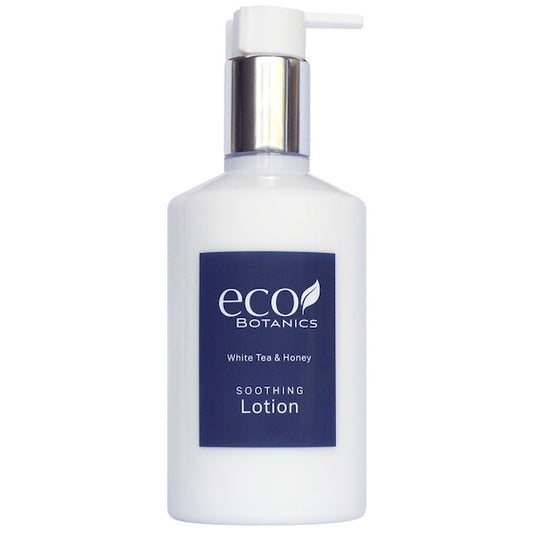 Eco Botanics White Tea and Honey Body Lotion, 10.14oz Refillable Pump Bottles for Home | GuestOutfitters.com