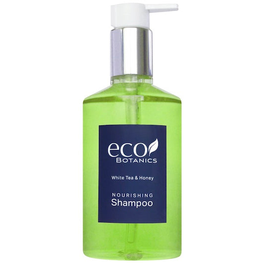 Eco Botanics White Tea and Honey Shampoo, 10.14oz Refillable Pump Bottles for Vacation Rental Homes | GuestOutfitters.com