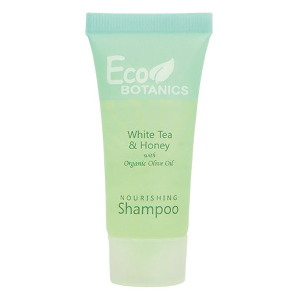Eco Botanics White Tea & Honey Shampoo, .85oz. | Hotel Size Bath Supplies at GuestOutfitters.com