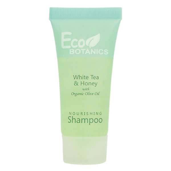 Eco Botanics White Tea & Honey Shampoo, .85oz. Hotel Size Tubes for Vacation Rental Homes | GuestOutfitters.com