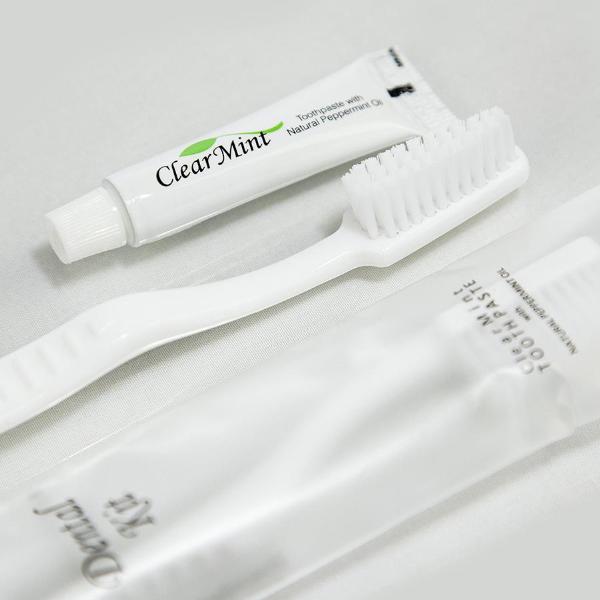 Individually Wrapped Hotel Toothbrush and Tooth Paste for Vacation Rental Bath Amenity Supplies | GuestOutfitters.com