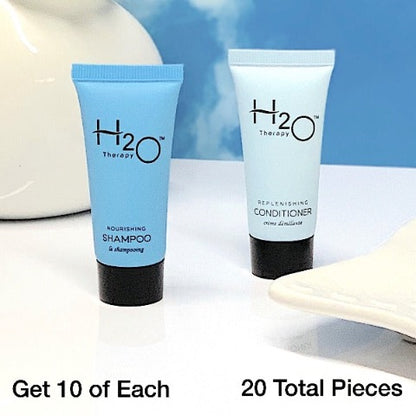 H2O Therapy 20 Piece Bath Toiletry Bundle Sets for Vacation Rentals | GuestOutfitters.com
