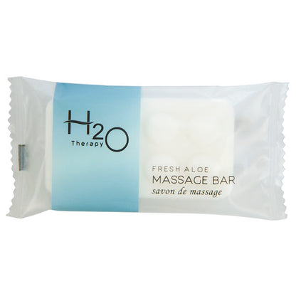 H2O Therapy Aloe Massage Bar | Hotel Size Bar Soap | GuestOutfitters.com