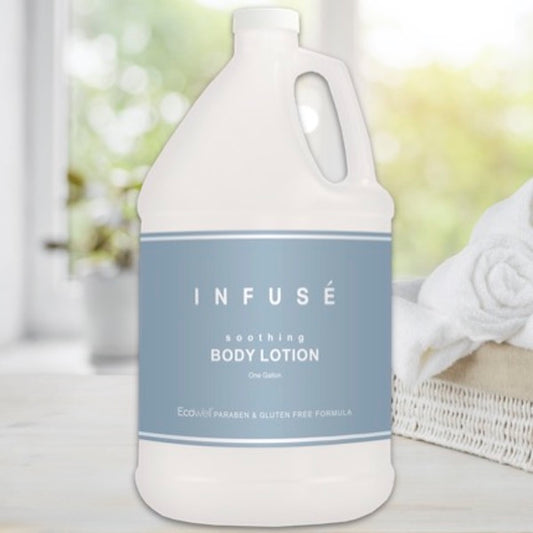 Infuse White Tea and Coconut Hotel Body Lotion Supplies by the Gallon for Vacation Rental Refills | GuestOutfitters.com