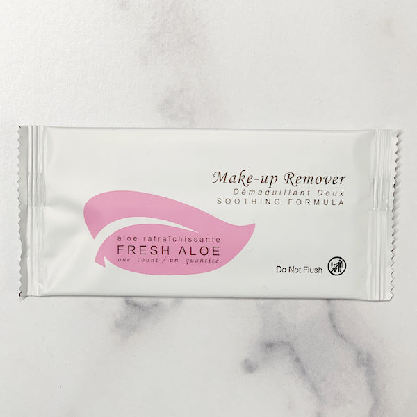 Individually Wrapped Makeup Remover Wipes for Hotels and Vacation Rentals | GuestOutfitters.com