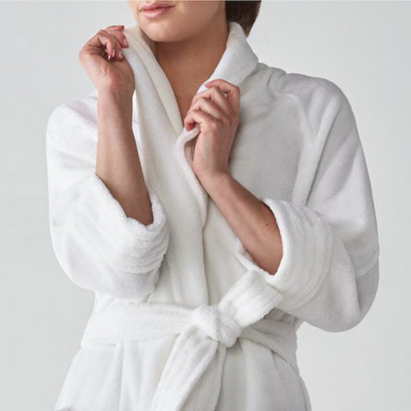 "Nikki" a Luxurious and Flattering Velour Bathrobe designed for a women | GuestOutfitters.com