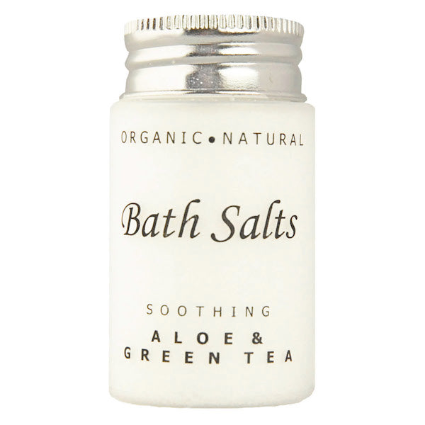 Soothing Aloe & Green Tea Bath Salts | Luxury Hotel Size Bath Amenity | GuestOutfitters.com