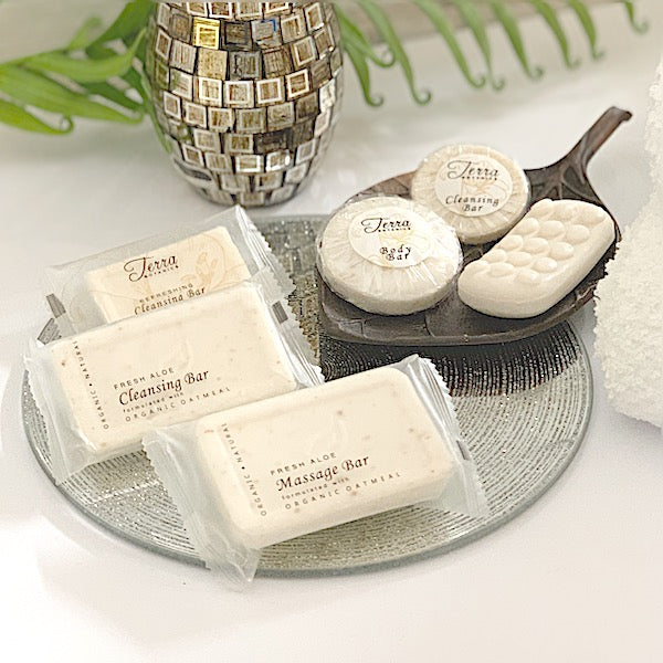 Oatmeal and Aloe Hotel Size Bar Soap Supplies for Vacation Rentals | GuestOutfitters.com