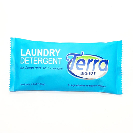 Terra Breeze Laundry Washing Machine Detergent, Single Use Packets for Vacation Rentals | GuestOutfitters.com