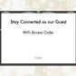 Customizable Laminated WiFi Access Code Cards Beekman 1802 | GuestOutfitters.com